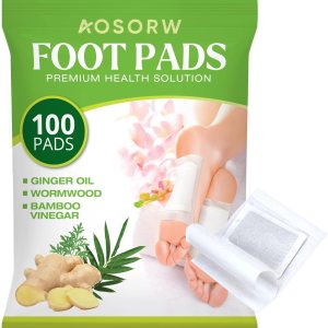 100 Pack Foot Pads, Ginger Oil Bamboo Charcoal Foot Pads, Foot Care Patch, Effective Feet Health Patches, Better Sleep Quality