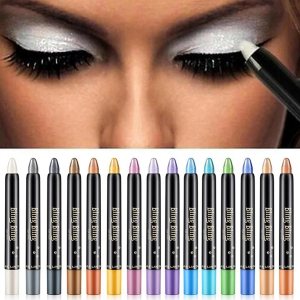Eyeshadow Pen Glitter Eyeshadow Stick 15 Colors Set Eyeshadow Pencils for Women Waterproof Shiny Colored Sticks Ultra Pigmented Makeup Eye Shadow Powder Long Lasting Eye Shadow Pen