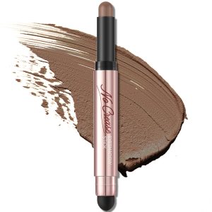 FOCALLURE No Crease Eyeshadow Stick, Creamy Eye Shadow Stick, Matte & Shimmer Eyeshadow Pencil, Smudge-proof, Built-in Smudger, FRECKLE