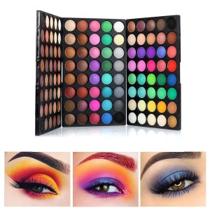 VERONNI 120 Vivid Colors Mini Eyeshadow Palette Matte and Shimmer – Professional 3 Layers Bright and Warm Colorful Eye Shadow Palette Makeup Set (120 colors)