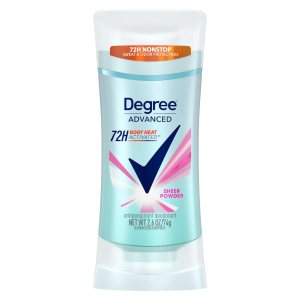 Degree Advanced Protection Antiperspirant Deodorant Sheer Powder for 72-Hour Sweat & Odor Control for Women, with Body Heat Activated Technology, 2.6 oz