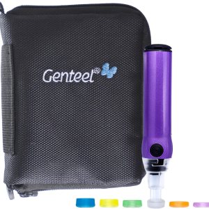 Genteel Plus | Extraordinary Vacuum Technology Gives You Absolutely Pain-Free Blood Draw Lancing for Diabetes, Ketone, Home Testing, INR, All | Highest Precision Model (Playful Purple)
