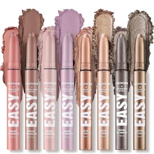 Jolilab Eyeshadow Stick Set, 8 Colors Matte Professional Bright-Colored Contouring and Highlight Eyeshadow Stick, Cream Eyeshadow Waterproof Long Lasting High Pigmented Eye Shadow (8, Set G)