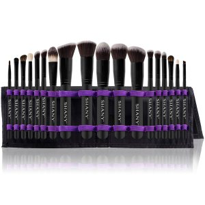 SHANY Makeup Brushes Artisan Easel Elite Cosmetics Make up Brush Set, Complete Kabuki Makeup Brush Set with Standing Convertible Makeup Brush Holder Storage – 18 pcs