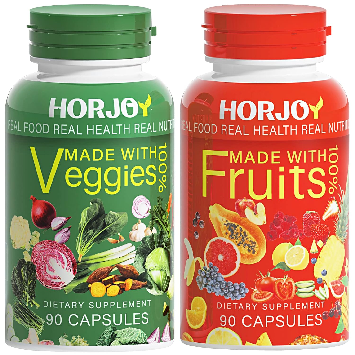 Nature Fruits and Veggies/Vitamins Supplements Dietary Nutritional Balance 90 Fruit and 90 Veggie Capsules-(Pack of 2) Nature Fruits and Veggies/Vitamins Supplements Dietary Nutritional Balance 90 Fruit and 90 Veggie Capsules-(Pack of 2)