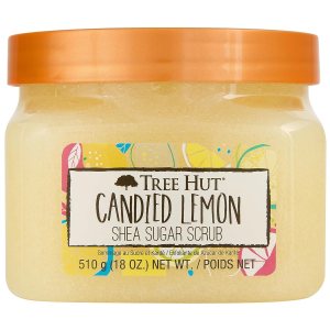 Tree Hut Shea Sugar Scrub Candied Lemon, 18oz, Ultra Hydrating and Exfoliating Scrub for Nourishing Essential Body Care