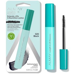 Almay Lengthening Mascara, Volume & Lift, Eye Makeup, Hypoallergenic and-Fragrance Free, 030 Black, 0.24 fl oz.