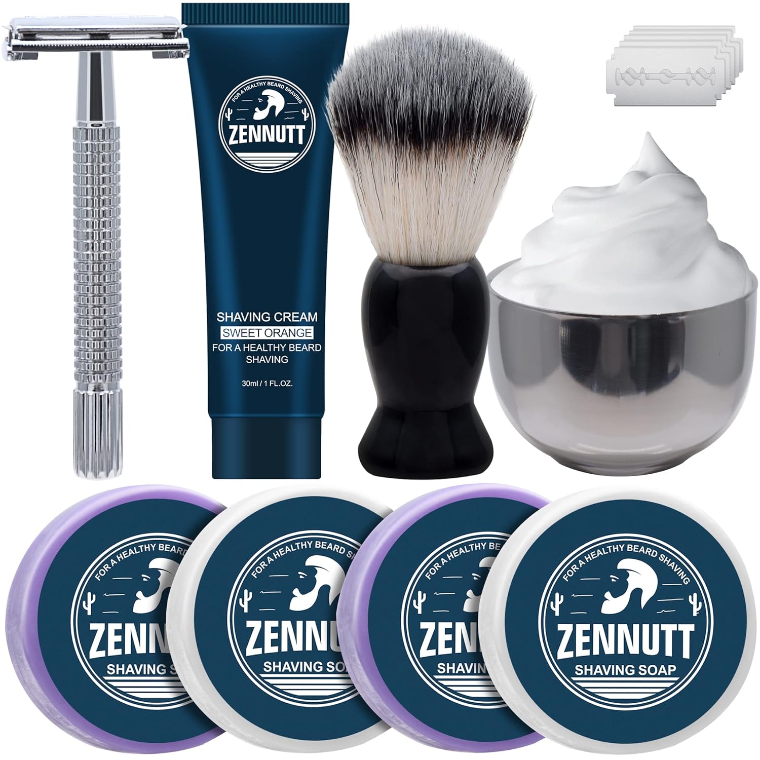 4 Packs Shaving Soap w/Shaving Bowl,Shaving Brush,Shaving Cream,Unqiue Gift Set Mens Shaving Kit for Christmas Stocking Stuffers for Him Boyfriend Dad Adult Husband Birthday Valentines Day 4 Packs Shaving Soap w/Shaving Bowl,Shaving Brush,Shaving Cream,Unqiue Gift Set Mens Shaving Kit for Christmas Stocking Stuffers for Him Boyfriend Dad Adult Husband Birthday Valentines Day