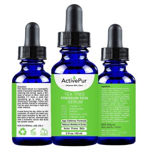 Tea Tree Serum Oil for Acne Facial Skin Serum 20% Vitamin C Hyaluronic Acid Retinol helps in Hyperpigmentation Wrinkles Anti Aging Dark Spots Blemishes Acne Scars (2 Oz/60 ml)