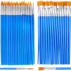 AROIC Paint Brushes Set,110 pcs Nylon Hair Brushes for Acrylic Oil Watercolor Artist Professional Painting Kits