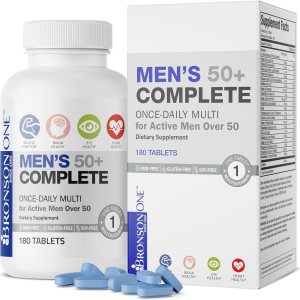 Bronson ONE Daily Mens 50+ Complete Multivitamin Multimineral, 180 Tablets