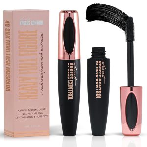 4D Silk Fiber Lash Mascara, Lengthening and Thick, Volume, Long Lasting, Smudge-Proof, All Day Full, Long, Thick, Smudge-Proof Eyelashes