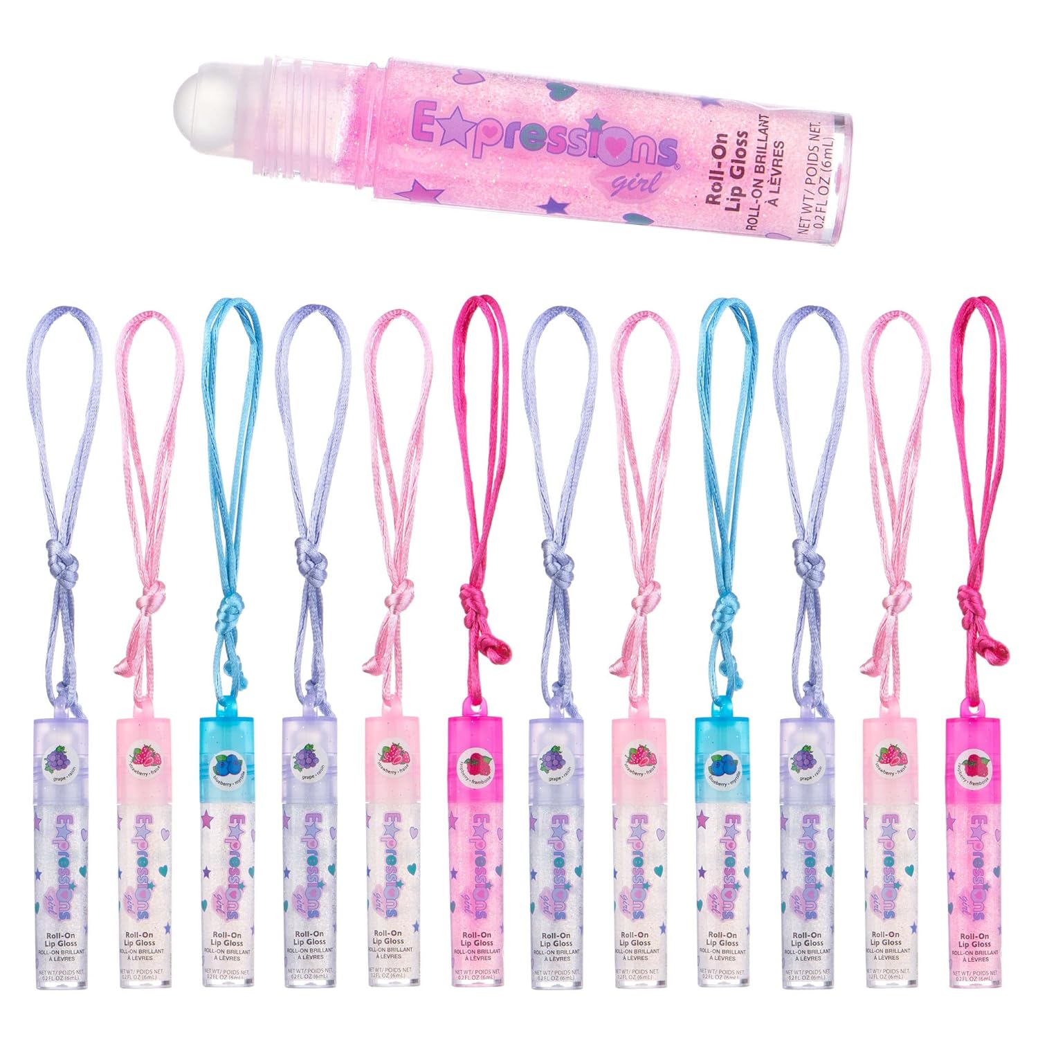 Expressions 12pc Lip Gloss Necklace, Fruit Flavored Lip Gloss Set, Lip Gloss Value Pack, Teen Girls Party Favors, Non Toxic Lip Gloss Necklaces For Girls Expressions 12pc Lip Gloss Necklace, Fruit Flavored Lip Gloss Set, Lip Gloss Value Pack, Teen Girls Party Favors, Non Toxic Lip Gloss Necklaces For Girls