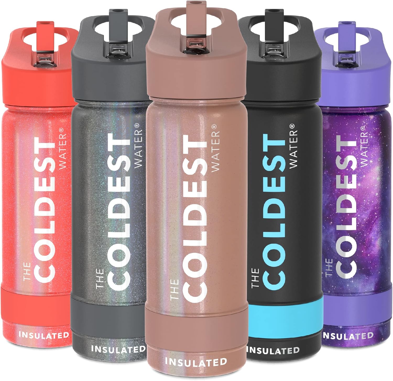Coldest Sports Water Bottle – Straw Lid Bottle with Handle Leak Proof, Vacuum Insulated Stainless Steel, Double Walled, Thermo Mug, Metal | Rose Gold 18 oz Coldest Sports Water Bottle – Straw Lid Bottle with Handle Leak Proof, Vacuum Insulated Stainless Steel, Double Walled, Thermo Mug, Metal | Rose Gold 18 oz