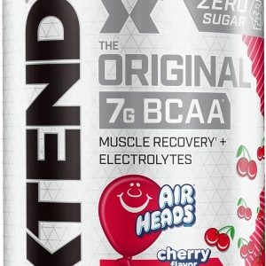 XTEND Original BCAA Powder Airheads Cherry | ZERO CARB, ZERO SUGAR – Post Workout Muscle Recovery Drink with Amino Acids – 7g BCAAs for Men & Women | 30 Servings, Airheads Cherry