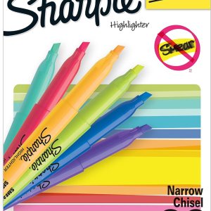 SHARPIE Pocket Highlighters, Narrow Chisel Tip, 12 Assorted Fashion Colors, 36 Count