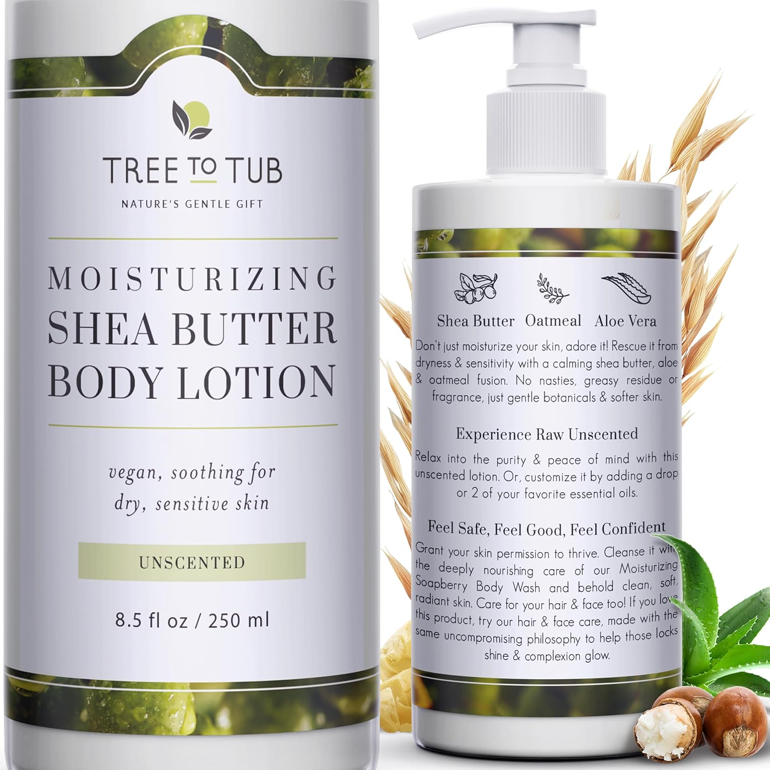 Tree to Tub Unscented Shea Butter Body Lotion for Dry Skin – Fragrance Free Lotion,Vegan Body Moisturizer, Good for Sensitive Skin for both Women & Men Tree to Tub Unscented Shea Butter Body Lotion for Dry Skin – Fragrance Free Lotion,Vegan Body Moisturizer, Good for Sensitive Skin for both Women & Men