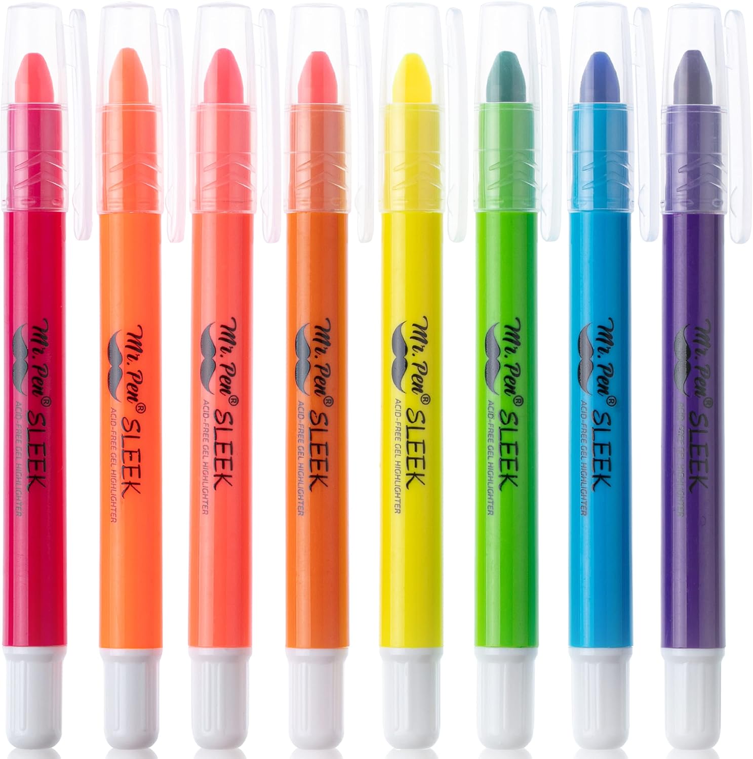 Mr. Pen No Bleed Gel Highlighter, Bible Highlighters, Assorted Colors, Pack of 8 Mr. Pen No Bleed Gel Highlighter, Bible Highlighters, Assorted Colors, Pack of 8