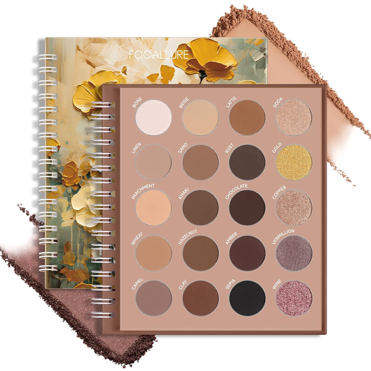 FOCALLURE BLOOMING FLOWERS SERIES Eyeshadow Palette, 20 Colors Eye Shadow Pallete, Highly Pigmented Shimmer & Matte Shades, Blendable, Long Lasting, Cosmetics Gift Kit, BR01 FOCALLURE BLOOMING FLOWERS SERIES Eyeshadow Palette, 20 Colors Eye Shadow Pallete, Highly Pigmented Shimmer & Matte Shades, Blendable, Long Lasting, Cosmetics Gift Kit, BR01