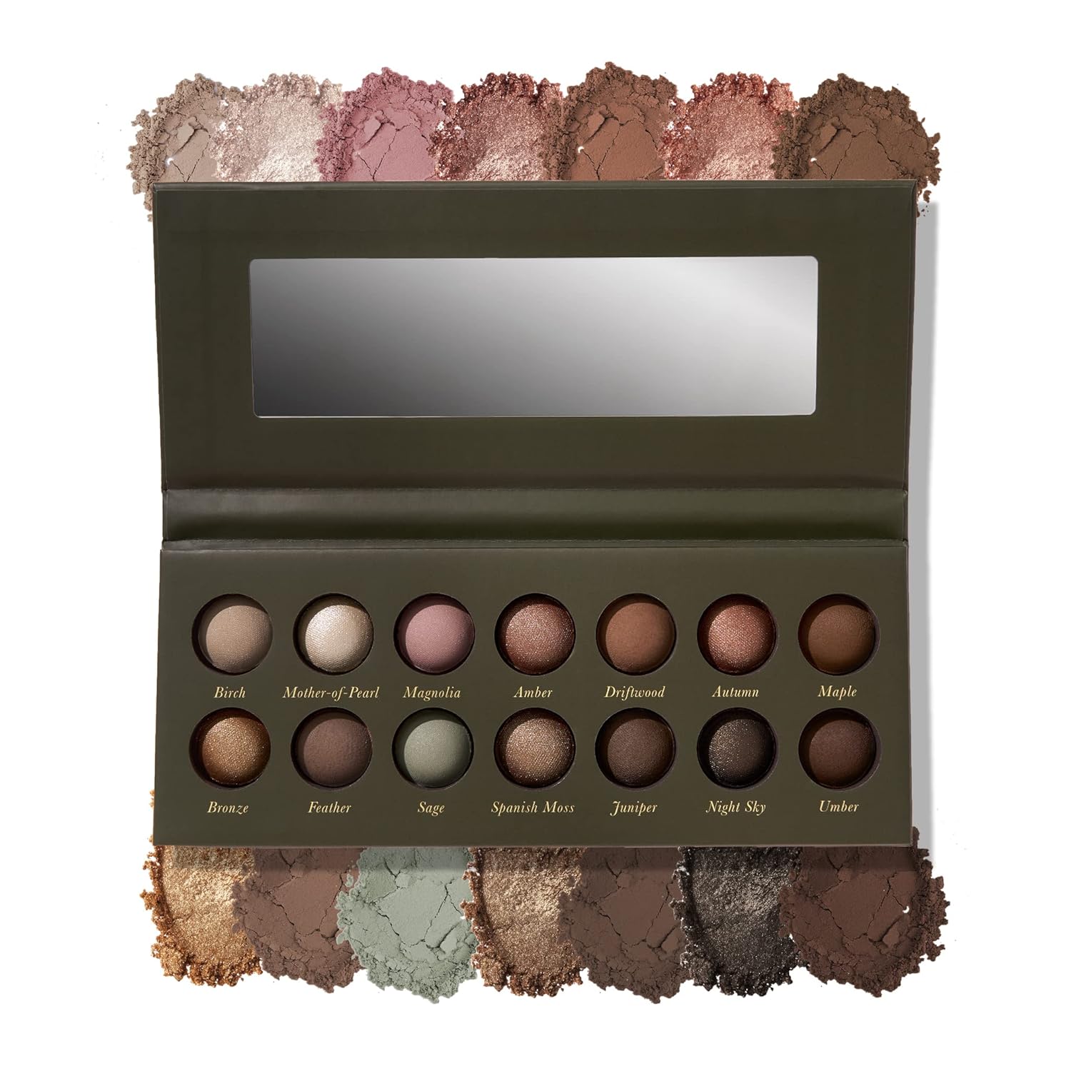 LAURA GELLER NEW YORK The Delectables Earthy Essentials Baked Eyeshadow Palette | 14 Pigmented Eyeshadows Blendable Natural Look LAURA GELLER NEW YORK The Delectables Earthy Essentials Baked Eyeshadow Palette | 14 Pigmented Eyeshadows Blendable Natural Look