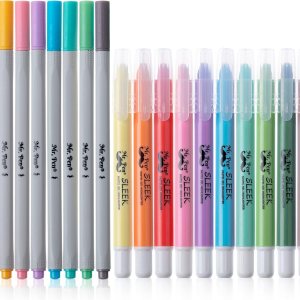 Mr. Pen- Bible Gel Highlighters and Fineliner Pens No Bleed, Pastel Colors, 18 Pcs, Bible Journaling Kit, Bible Highlighters and Pens No Bleed, Bible Pens, Gel Highlighters, No Bleed Highlighters