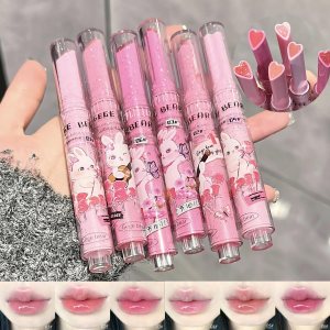 6 Colors Cute Jelly Lipstick Set, Shine Hydrating Lip Gloss, Moisturizing Tinted Lip Balm, Smooth Nourishing Lip Care Lip Tint with Gift Box