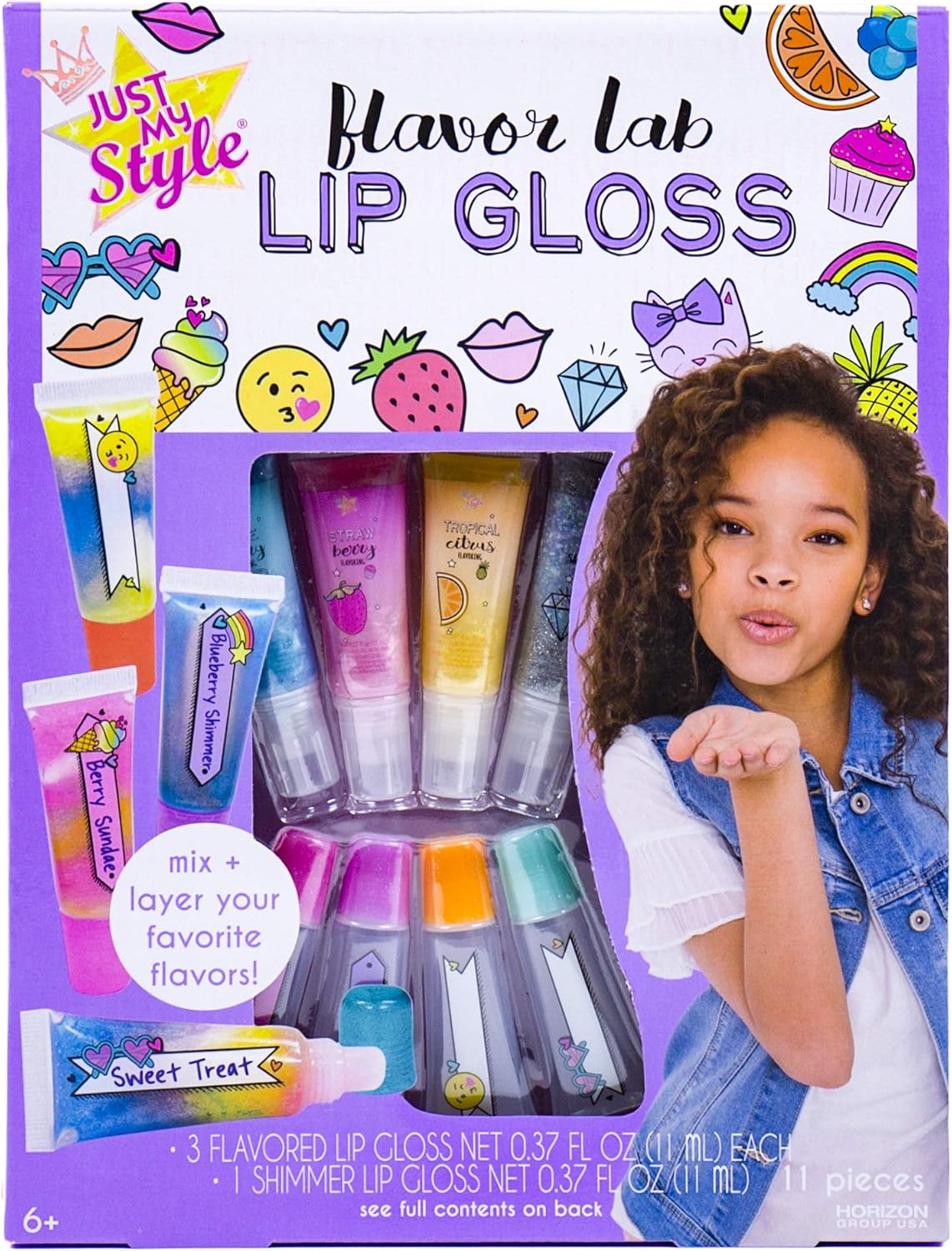 Just My Style Flavor Lab Lip Gloss by Horizon Group USA, DIY 4 Custom Lip Glosses By Mixing Colorful Flavors & Lip Shimmer. Flavors, Shimmer, Lip Gloss Tubes Mixing Stick & Instructions Included Just My Style Flavor Lab Lip Gloss by Horizon Group USA, DIY 4 Custom Lip Glosses By Mixing Colorful Flavors & Lip Shimmer. Flavors, Shimmer, Lip Gloss Tubes Mixing Stick & Instructions Included
