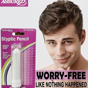 Assured Styptic Pencil 1 Oz – Stop Bleeding Fast, Gentle on Skin. Must-Have for Shaving and Grooming.