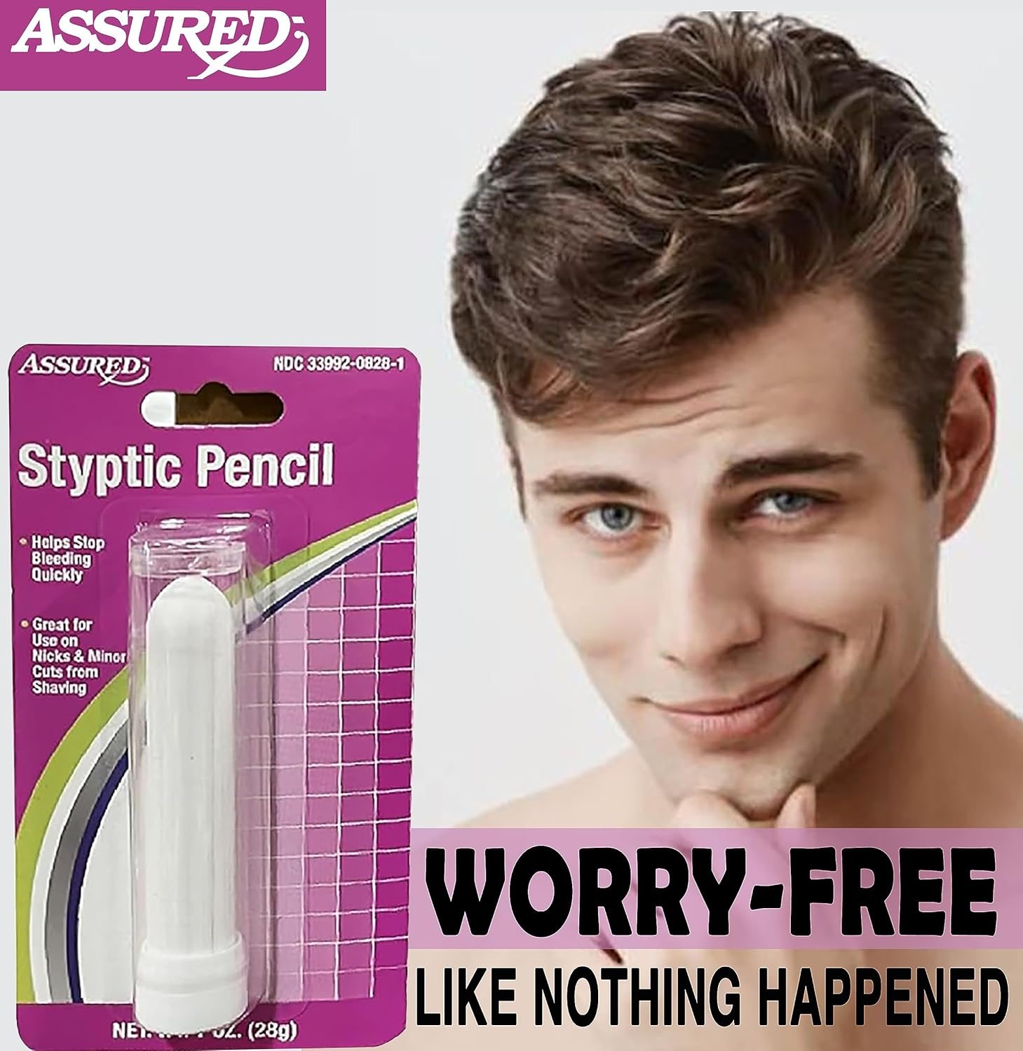 Assured Styptic Pencil 1 Oz – Stop Bleeding Fast, Gentle on Skin. Must-Have for Shaving and Grooming. Assured Styptic Pencil 1 Oz – Stop Bleeding Fast, Gentle on Skin. Must-Have for Shaving and Grooming.