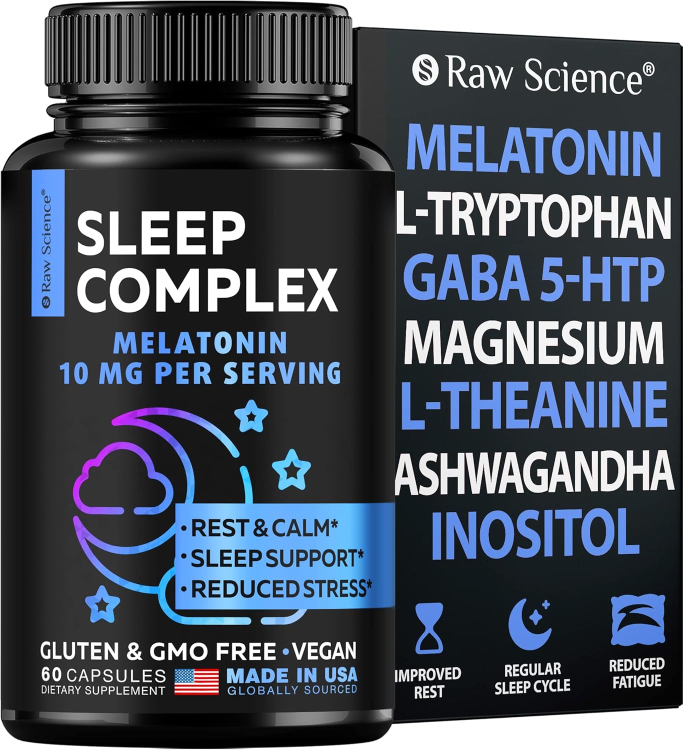 Melatonin 10mg Sleep Supplement – L Theanine, GABA Calm, L-Tryptophan – Deep Sleep Supplements for Adults with Ashwagandha, Passion Flower, Lemon Balm, Chamomile, Magnesium Sleep Support – 60 Capsules Melatonin 10mg Sleep Supplement – L Theanine, GABA Calm, L-Tryptophan – Deep Sleep Supplements for Adults with Ashwagandha, Passion Flower, Lemon Balm, Chamomile, Magnesium Sleep Support – 60 Capsules