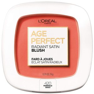 L’Oreal Paris Age Perfect Radiant Satin Blush with Camellia Oil, Marigold