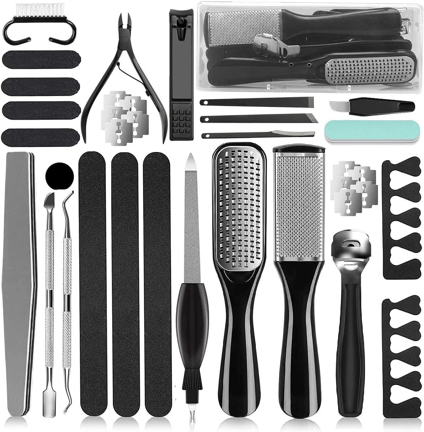 36 in 1 Pedicure Kit, Professional Pedicure Tools Foot Rasp Foot Dead Skin Remover for Home & Salon Care 36 in 1 Pedicure Kit, Professional Pedicure Tools Foot Rasp Foot Dead Skin Remover for Home & Salon Care