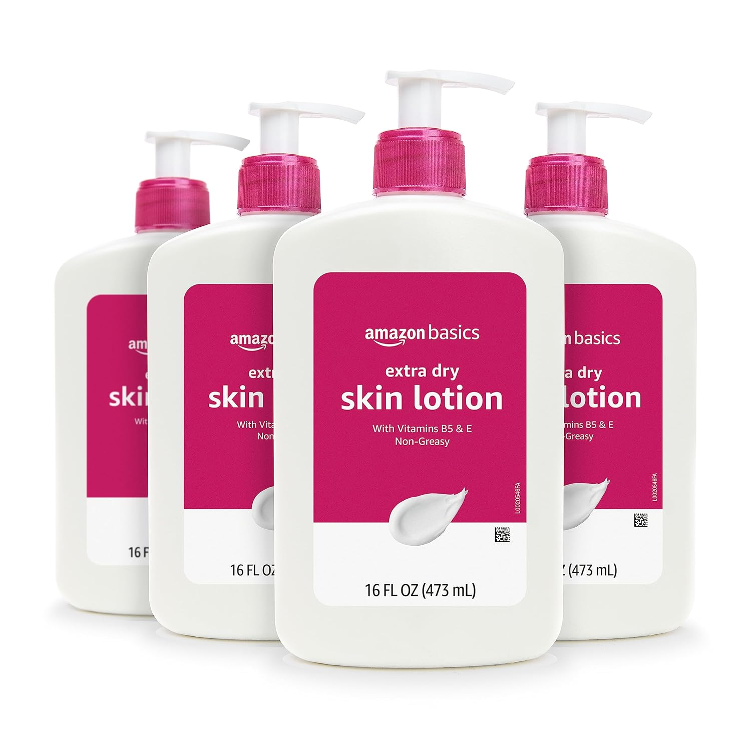 Amazon Basics Extra-Dry Skin Lotion with Vitamins B5 & E, Clean Scent, 16 Fl Oz (Pack of 4) (Previously Solimo) Amazon Basics Extra-Dry Skin Lotion with Vitamins B5 & E, Clean Scent, 16 Fl Oz (Pack of 4) (Previously Solimo)