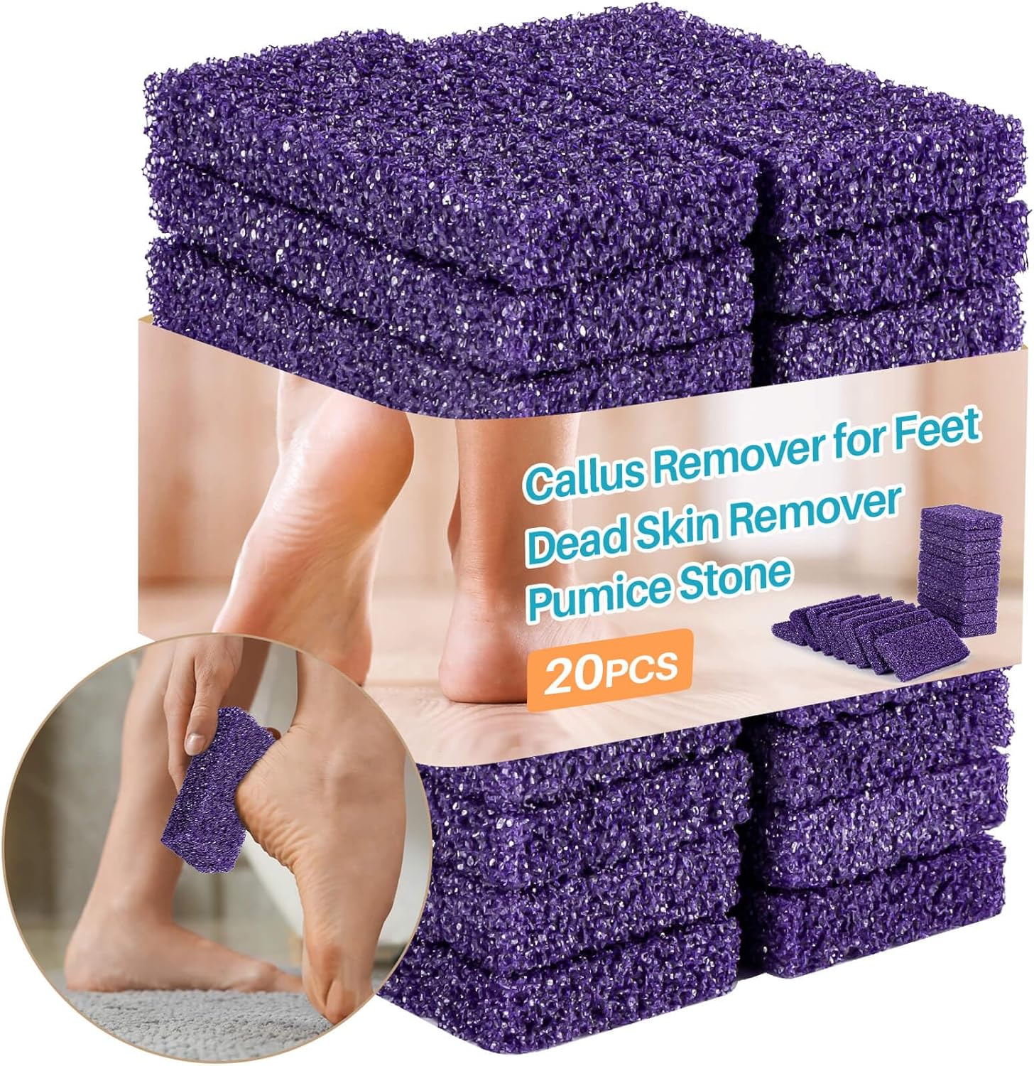Sukh 20pcs Pumice Stone for Feet – Foot Scrubber Dead Skin Remover Purple Spa Salon Foot Scrubber Sponge Foot Pumice Stone Foot Sanding Sponge for Heavy Callused Feet Foot Care Kit Set for Women Man. Sukh 20pcs Pumice Stone for Feet – Foot Scrubber Dead Skin Remover Purple Spa Salon Foot Scrubber Sponge Foot Pumice Stone Foot Sanding Sponge for Heavy Callused Feet Foot Care Kit Set for Women Man.