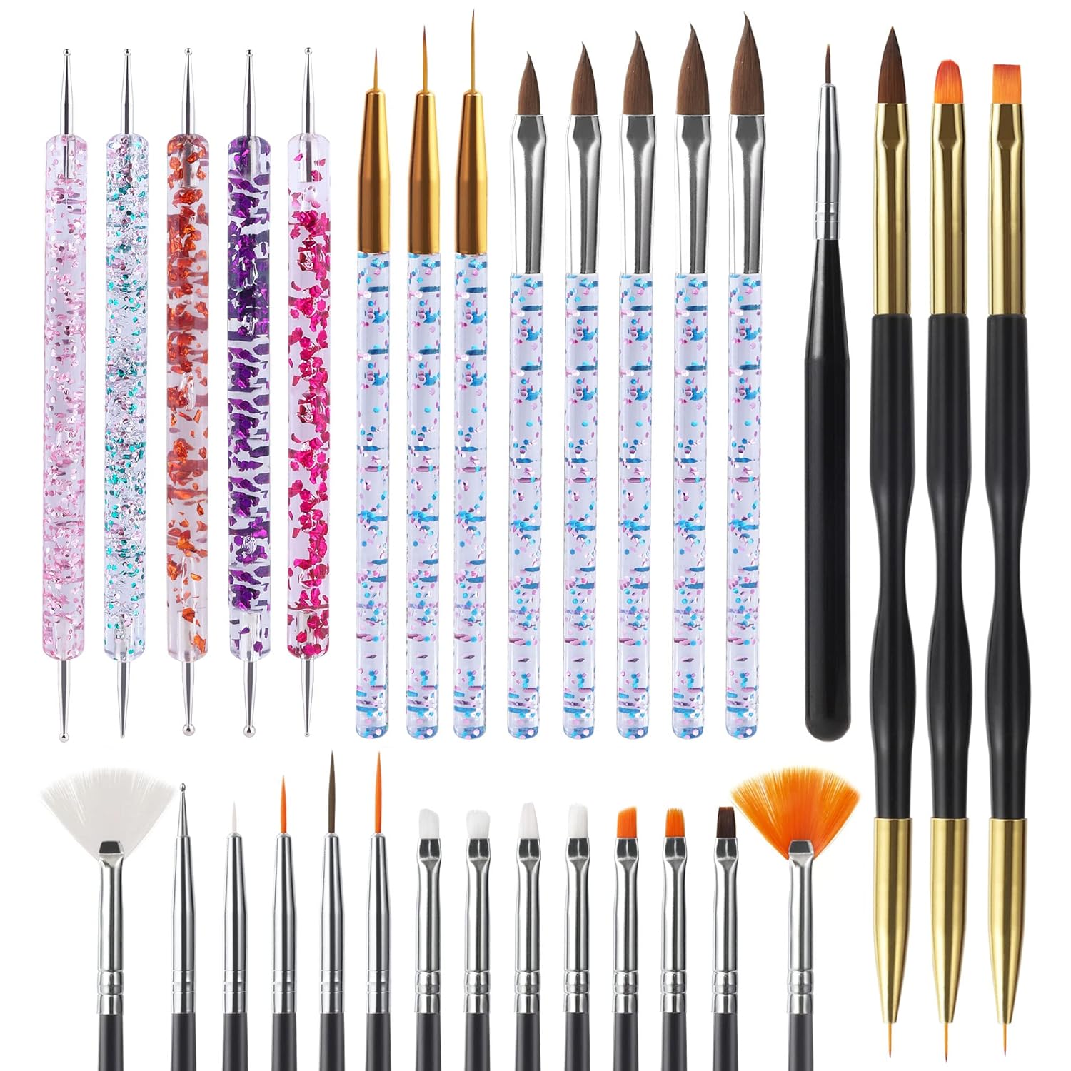 Artdone 31pcs Nail Art Brushes,Nail Art Tool Set,Nail Dotting Tools,Nail Dust Brush,Striping Nail Art Brushes for Long Lines,Nail Drawing Pen For Nail Design. Artdone 31pcs Nail Art Brushes,Nail Art Tool Set,Nail Dotting Tools,Nail Dust Brush,Striping Nail Art Brushes for Long Lines,Nail Drawing Pen For Nail Design.