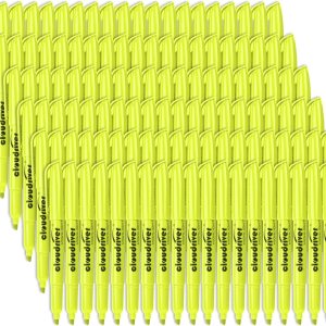 Yellow Highlighters, Bulk Pack Of 120, Bright Color Highlighter, Chisel Tip, Quick Drying Ink, Highlighters Suitable For Home, School, Office And Shop