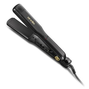Andis 37690 Professional 1.5-Inch 450ºF High Heat Ceramic Flat Iron with Dual Voltage and Auto Shut-off, Black