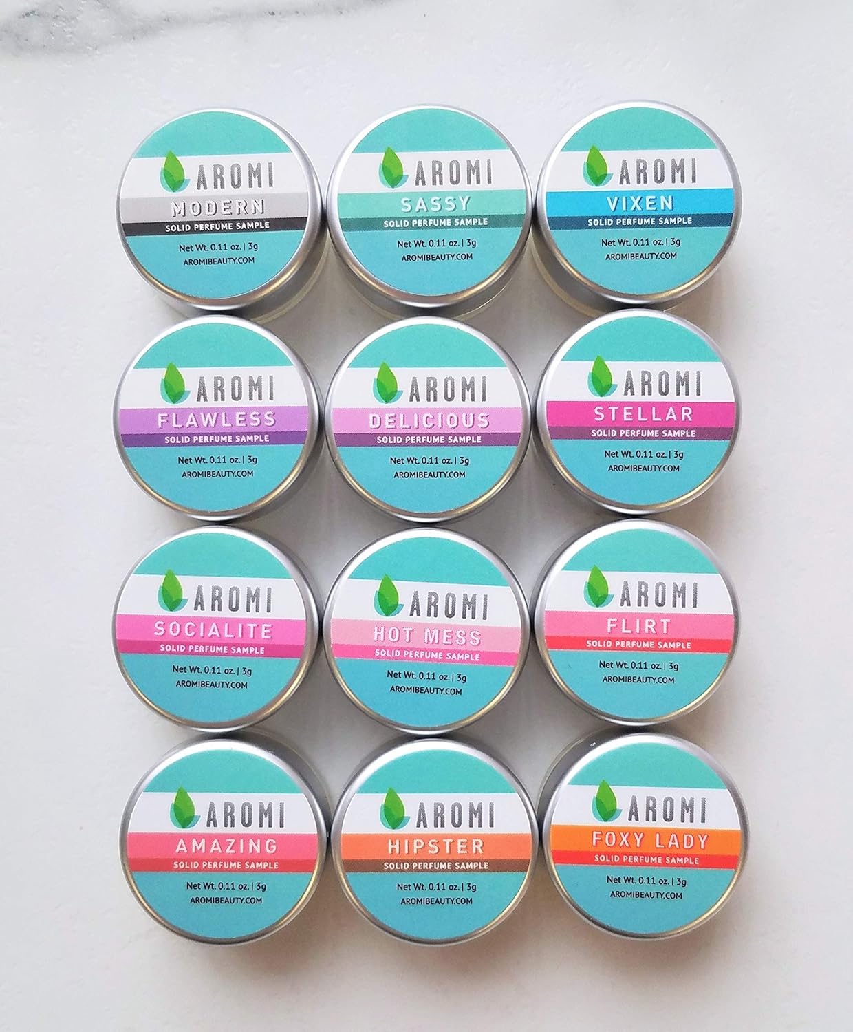 All 12 Aromi Solid Perfume Samples | Fragrance for Women, Vegan, Cruelty-free, Travel Perfume, Mini, Small Size All 12 Aromi Solid Perfume Samples | Fragrance for Women, Vegan, Cruelty-free, Travel Perfume, Mini, Small Size