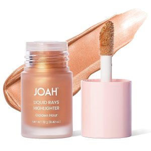 JOAH Liquid Rays Highlighter, Highlight Stick for Face Contour & Shimmer, Glow Illuminator, Korean Makeup, Buildable, Long Lasting, Cruelty Free Formula, Easy Applicator, Golden Hour