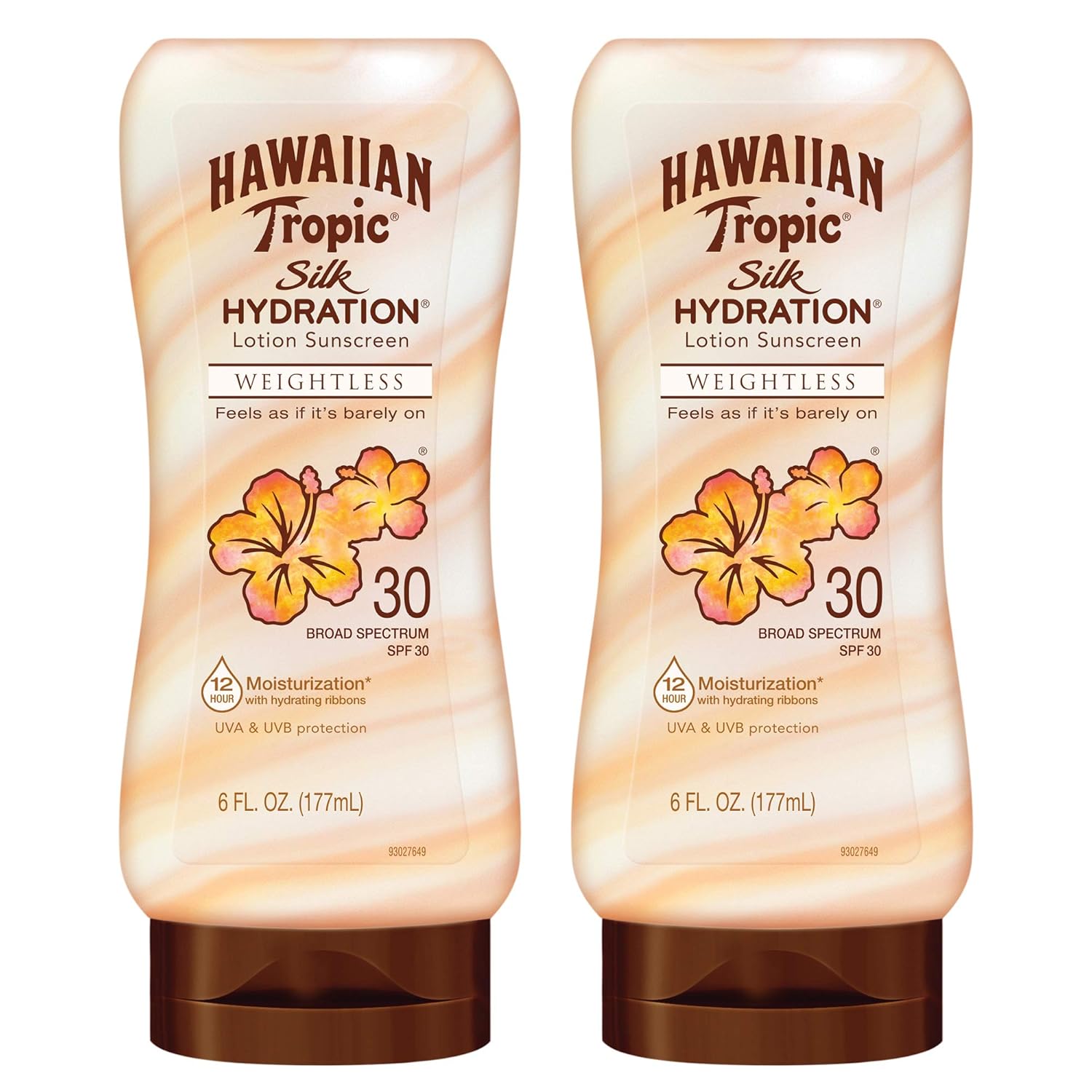 Hawaiian Tropic Weightless Hydration Lotion Sunscreen SPF 30, 6oz Twin Pack | Oil Free Sunscreen, Hawaiian Tropic Sunscreen SPF 30, Oxybenzone Free Sunscreen, Body Sunscreen Pack, 6oz each Hawaiian Tropic Weightless Hydration Lotion Sunscreen SPF 30, 6oz Twin Pack | Oil Free Sunscreen, Hawaiian Tropic Sunscreen SPF 30, Oxybenzone Free Sunscreen, Body Sunscreen Pack, 6oz each