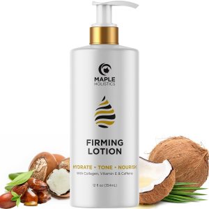 Skin Firming Body Lotion for Women – Caffeine & Collagen Body Lotion with Hyaluronic Acid for Dry Crepey Loose Skin and Cellulite – Skin Firming and Tightening Lotion for Belly Bum Chest & Thighs