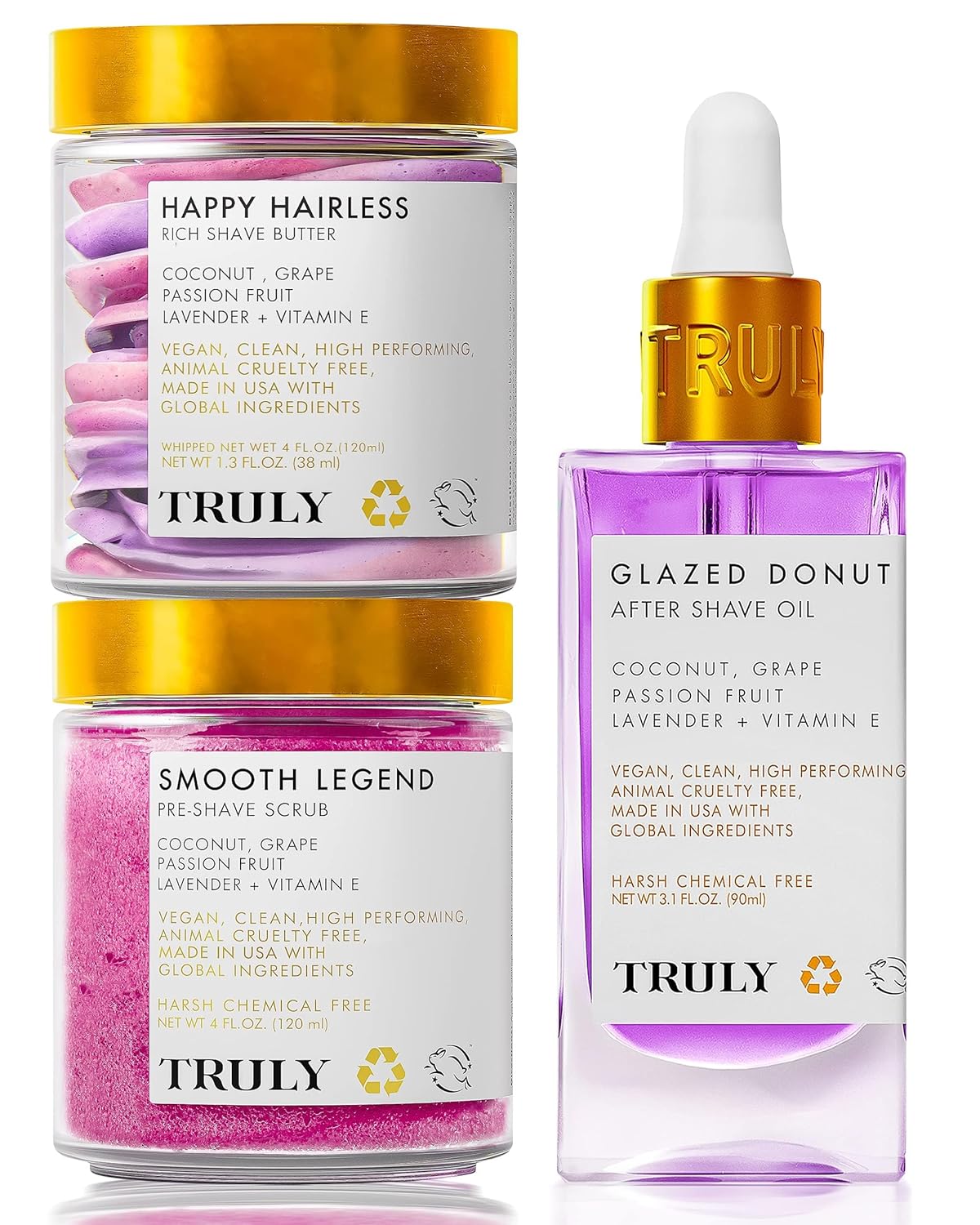 Truly Beauty Smooth Legend Shave Kit – Coochy Sensitive Skin Shave Oil, Vegan And Cruelty Free Shaving Cream, After Shave for Women Truly Beauty Smooth Legend Shave Kit – Coochy Sensitive Skin Shave Oil, Vegan And Cruelty Free Shaving Cream, After Shave for Women
