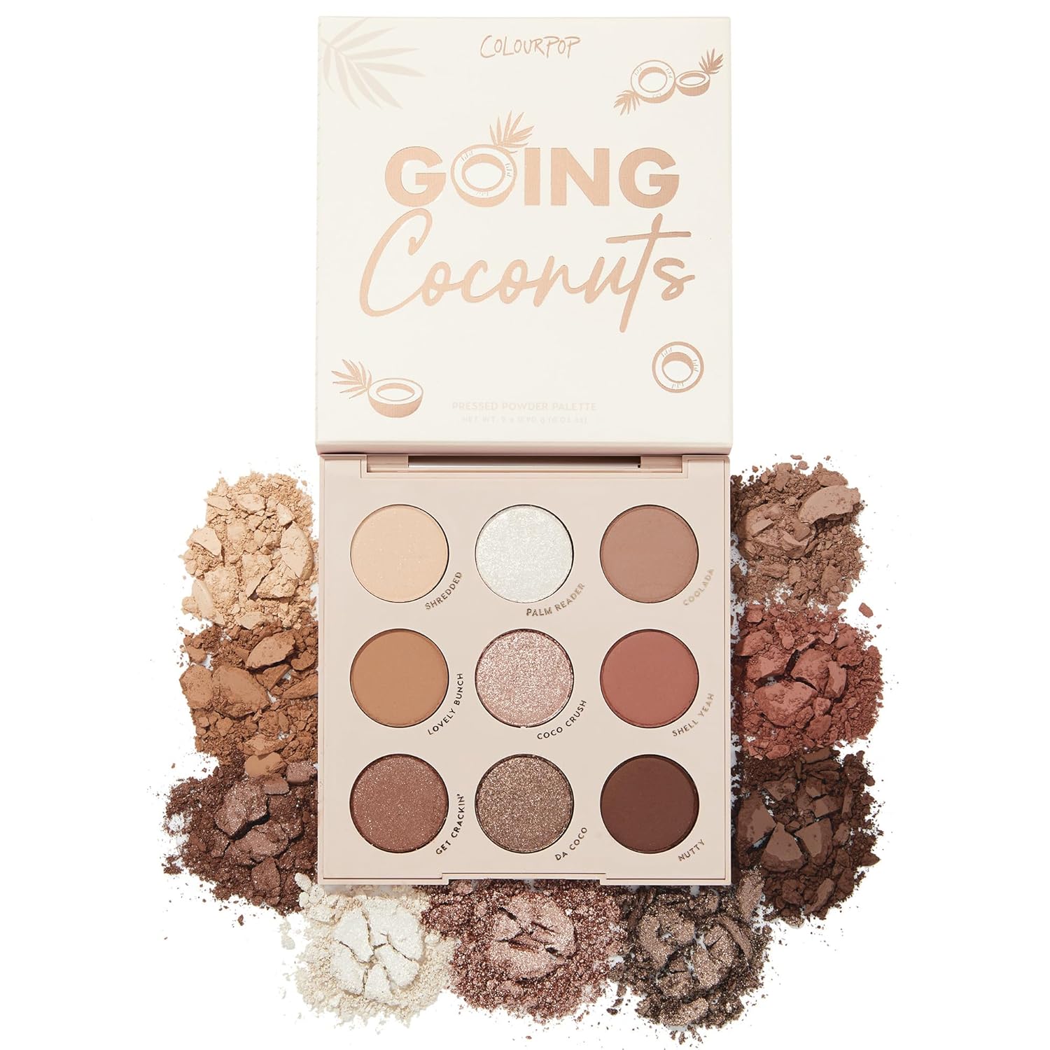 Colourpop Going Coconuts Eyeshadow Palette – Cool-Toned Neutral Eyeshadow Palette with Ultra-Velvety and Silky Finishes – High-Pigment Eye Makeup with a Long-Wearing Formula (0.3 oz) Colourpop Going Coconuts Eyeshadow Palette – Cool-Toned Neutral Eyeshadow Palette with Ultra-Velvety and Silky Finishes – High-Pigment Eye Makeup with a Long-Wearing Formula (0.3 oz)