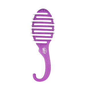 Wet Brush Shower Hair Brush Detangler – Exclusive Ultra-soft IntelliFlex Bristles – Minimizes Pain And Protects Against Split Ends and Breakage – Comb For Women, Men, Wet & Dry Hair – Purple Glitter