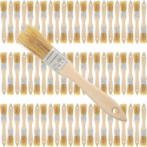 150 Pcs Chip Paint Brushes 1 Inch Paint Brush Multi use Paint Brushes Bulk Household Bristle Chip Brush with Wooden Handle for Painting Staining