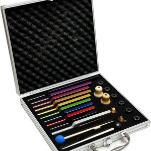 Solfeggio Tuning Fork Set – 10 Tuning Forks Perfect for DNA Healing, Chakra, Sound Therapy, Multicolour, with Exquisite Aluminum Gift Box (174 Hz, 285 Hz, 396 Hz, 417 Hz, 432Hz, 528 Hz etc)