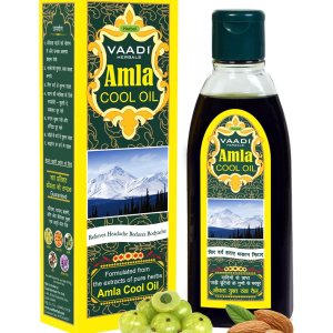 Vaadi Herbals Amla Oil – Brahmi Oil – Blend of Brahmi and Amla Herbal Oil – Keeps the Hair Cool(Hair Oil for Hair Growth) – All Natural – Herbal Therapeutic Grade – 6.76 Ounces