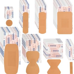 720 Pcs Variety Bandages Pack Assorted Sizes Fingertip Bandages Waterproof Bandages Breathable Adhesive Bandages Bulk for First Aid Wound Care Scrapes Blister (Butterfly)