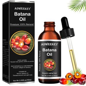 Batana Oil for Hair Growth,Batana Oil for Hair Growth Dr Sebi Organic,100 Percent Pure Batana Oil Organic,Promotes Hair Wellness for Men& Women Enhances Hair & Skin Radiance Hair Oil(2.0 Oz)