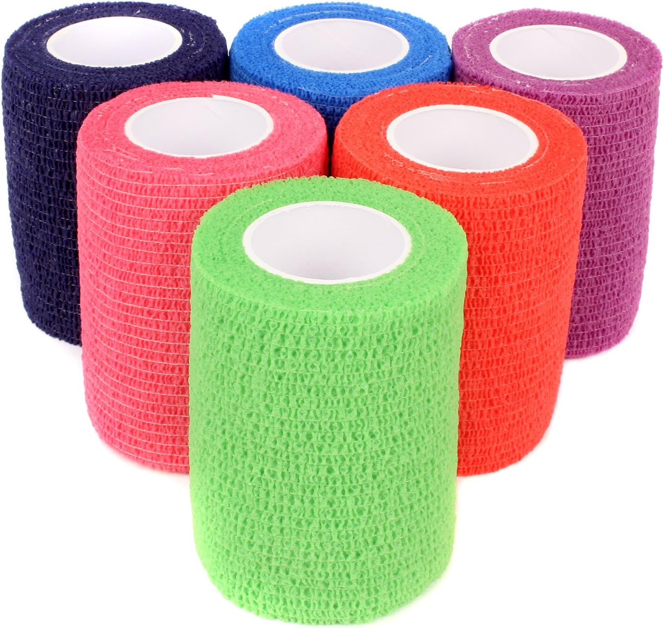 Ever Ready First Aid Self Adherent Cohesive Bandages 3″ x 5 Yards – 6 Count, Rainbow Colors Ever Ready First Aid Self Adherent Cohesive Bandages 3″ x 5 Yards – 6 Count, Rainbow Colors